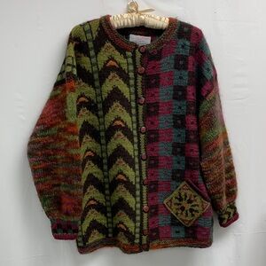 Multicolor Patterned Women's Cardigan